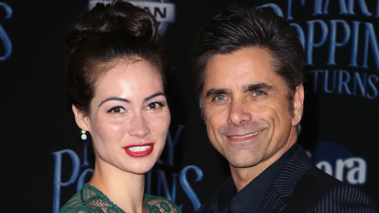 John Stamos and Caitlin McHugh red carpet