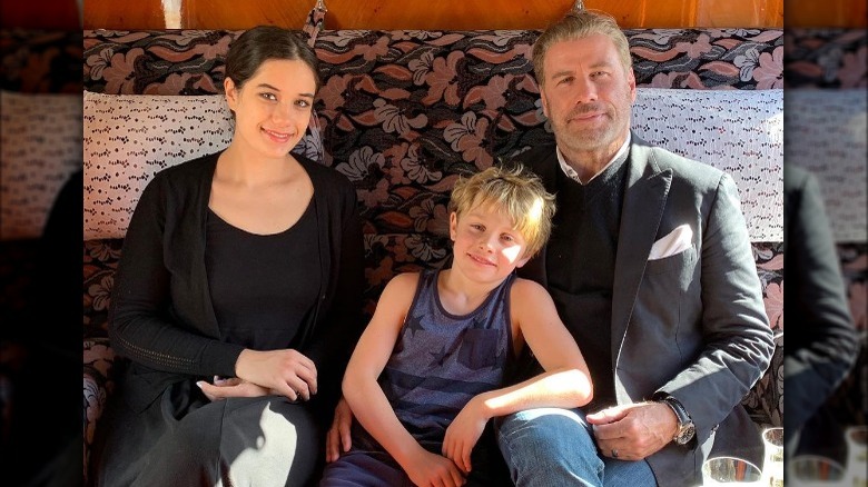 John Travolta with his daughter Ella and son Ben