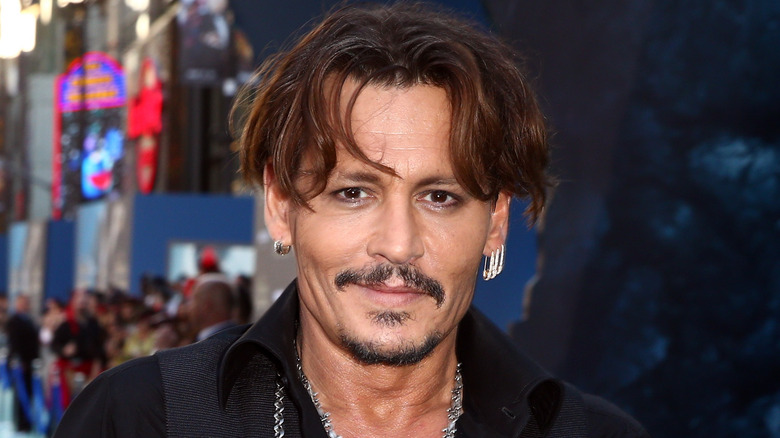 Johnny Depp smirking