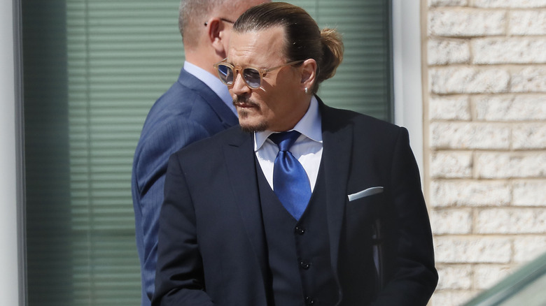 Johnny Depp outside Fairfax County court in Virginia in April 2022