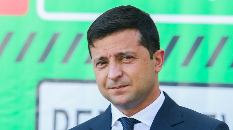 Volodymyr Zelenskyy looking perplexed