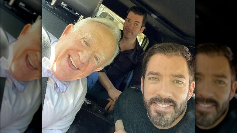 Drew and Jonathan Scott with Leslie Jordan