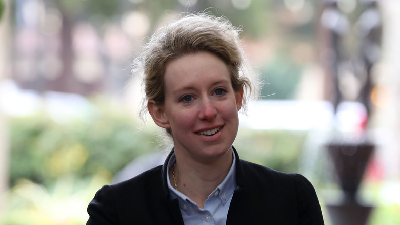 Elizabeth Holmes outside of court