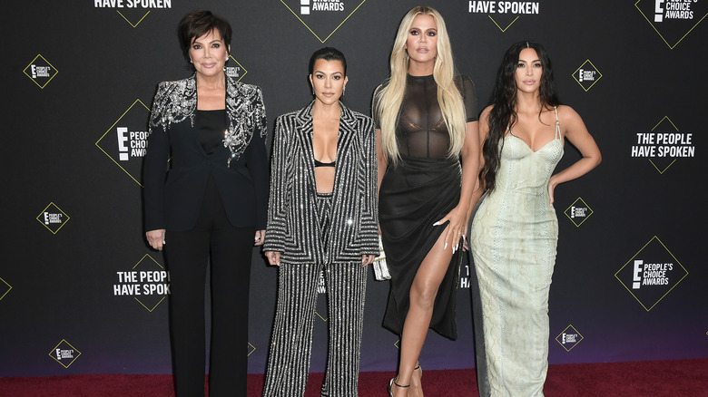 Kris Jenner, Kourtney Kardashian, Khloé Kardashian and Kim Kardashian attending the 2019 E! People's Choice Awards