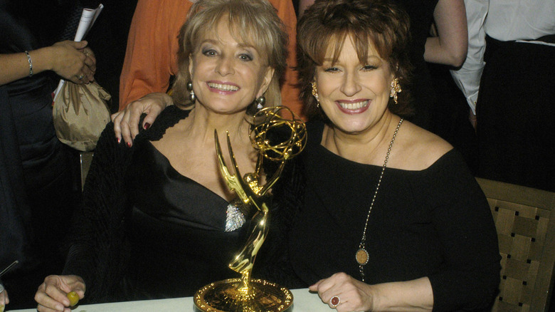 Barbara Walters and Joy Behar smile at the Emmys