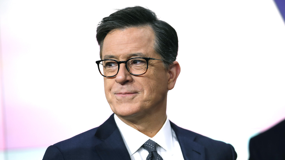 Stephen Colbert posing