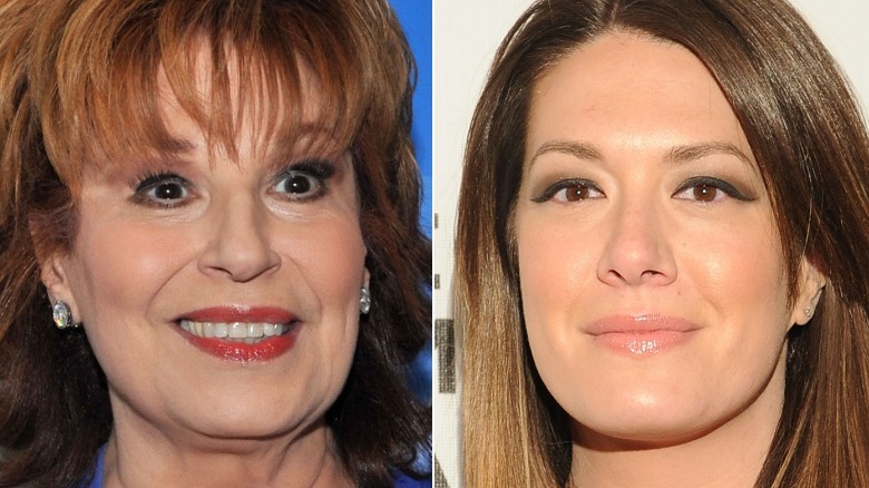 A split image of Joy Behar and Michelle Collins