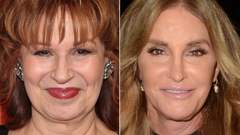 A split image of Joy Behar and Caitlyn Jenner