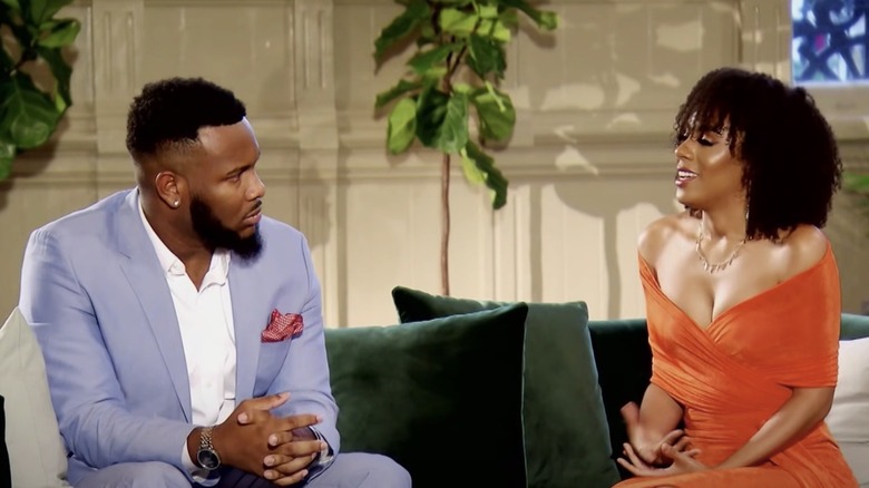 Miles Williams and Karen Landry talking on Decision Day on Married at First Sight