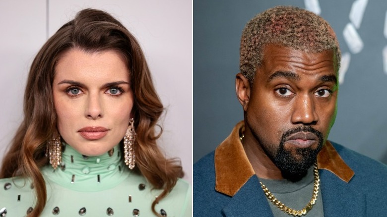 Julia Fox and Kanye West side by side