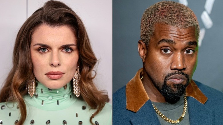 Julia Fox and Kanye West side by side 