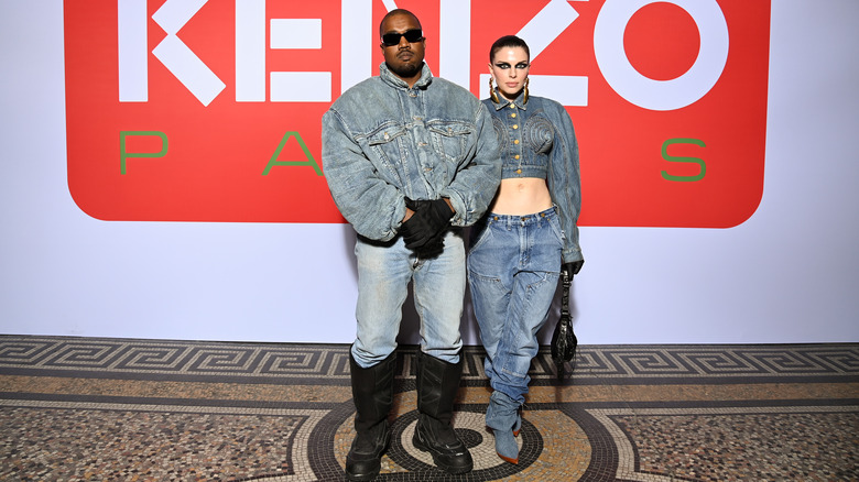 Kanye "Ye" West and Julia Fox at Paris Fashion Week