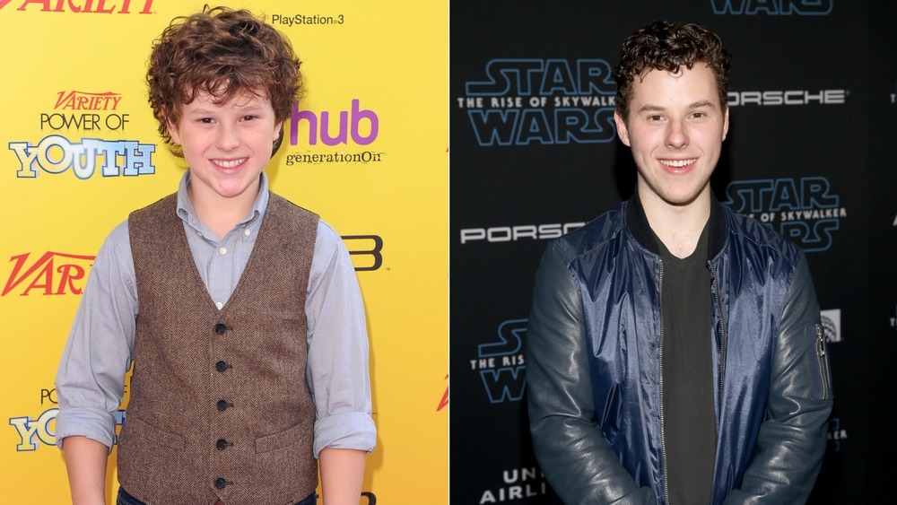 Nolan Gould posing as a child and posing as an adult