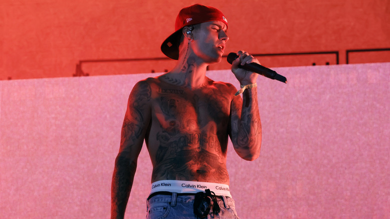 Justin Bieber performing