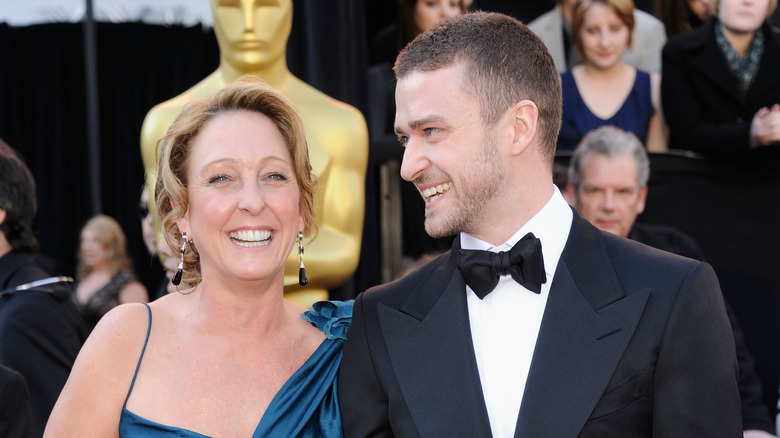 Justin Timberlake with his mother Lynn Harless