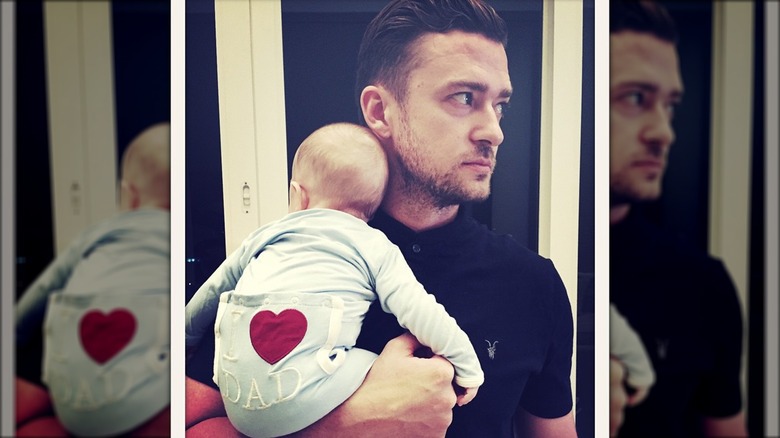 Justin Timberlake with his son Silas