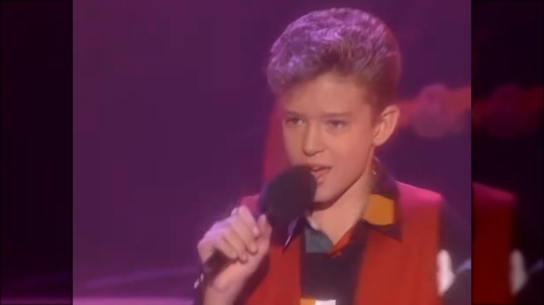 Justin Timberlake performing on "The Mickey Mouse Club"