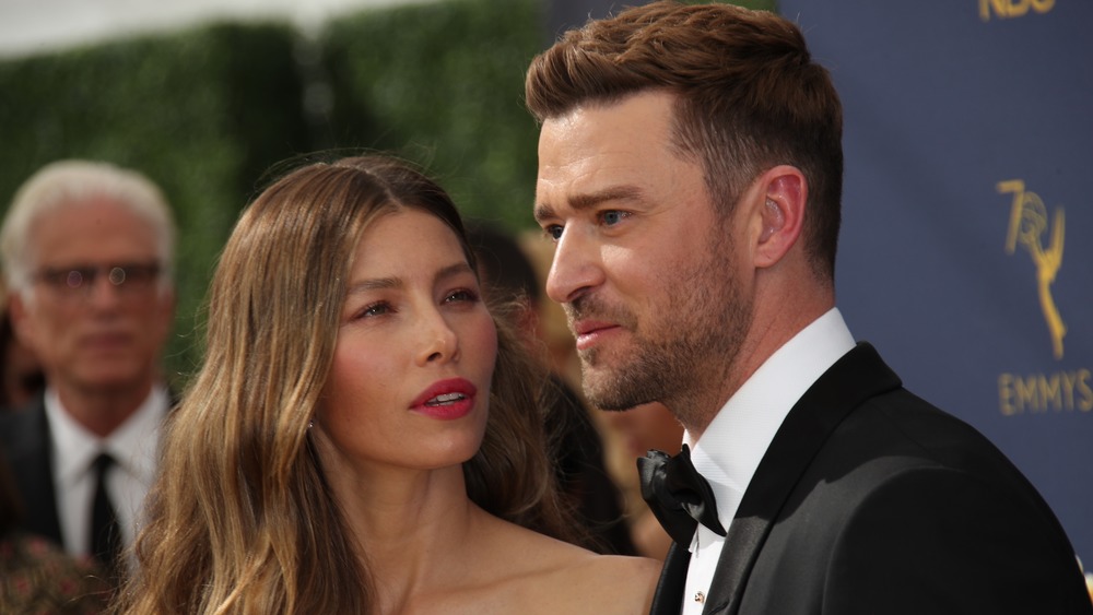 Jessica Biel & Justin Timberlake on the Emmys red carpet