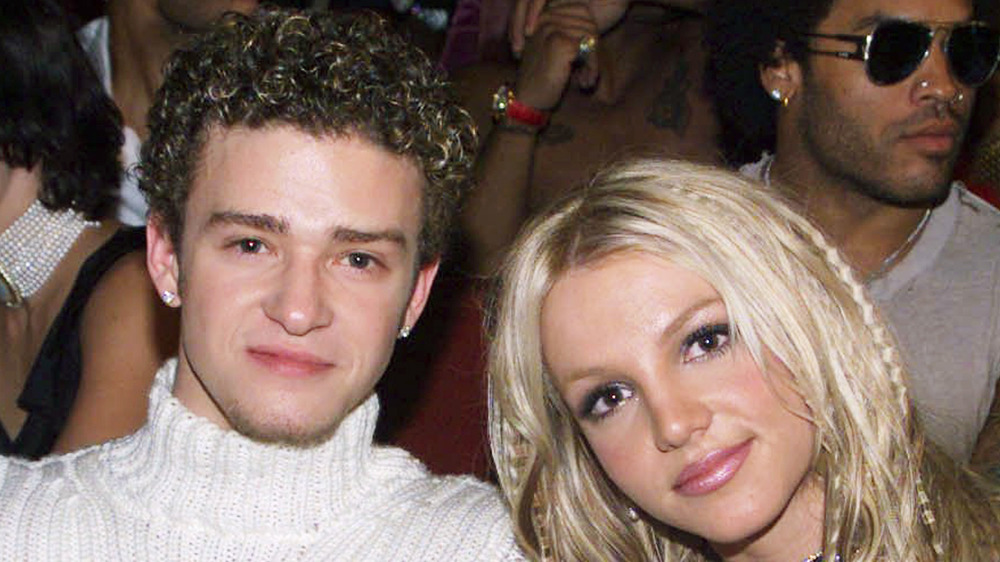 Justin Timberlake and Britney Spears sitting together