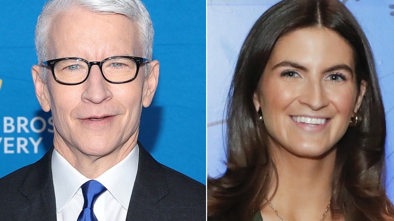 Split image of Anderson Cooper and Kaitlan Collins posing