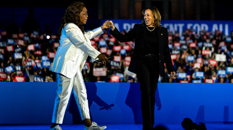 Oprah Winfrey Kamala Harris laughing