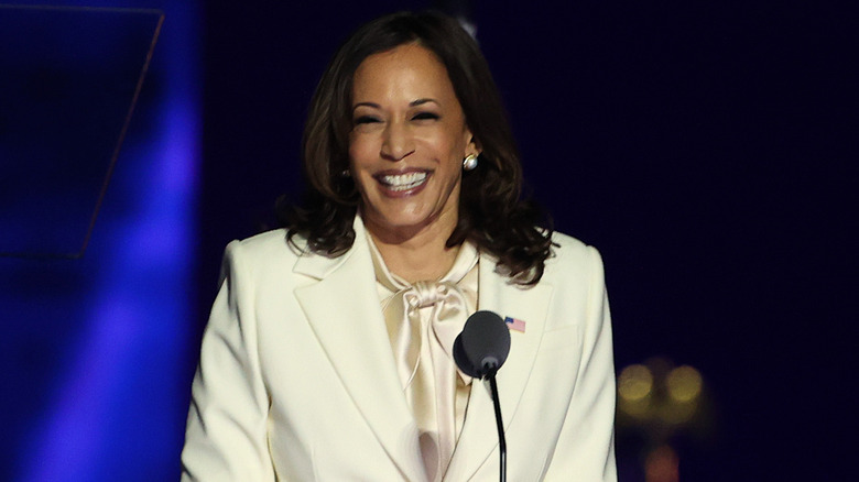 Kamala Harris white suit blouse