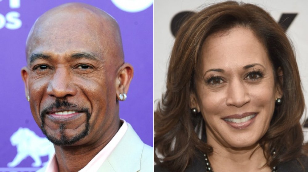 Montel Williams and Kamala Harris 