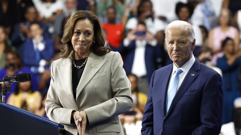 Kamala Harris and Joe Biden give remarks at Prince George's Community College in Largo, MD (2024)