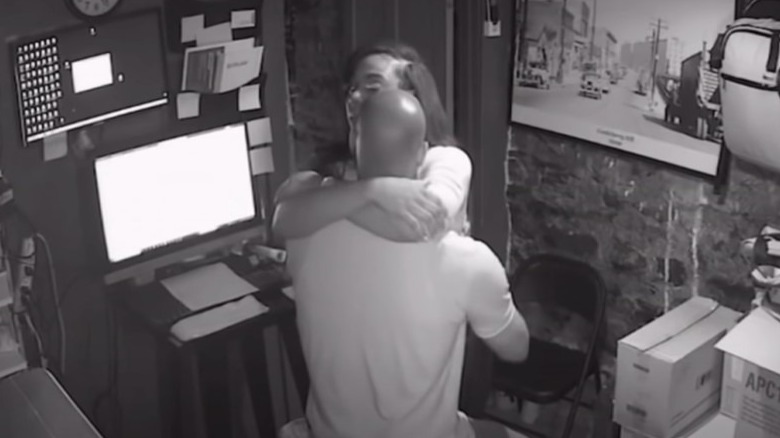 "Kandi & The Gang's" Brandon and Dom hugging at work