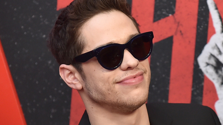 Pete Davidson in shades on red carpet for Netflix's 'The Dirt' 