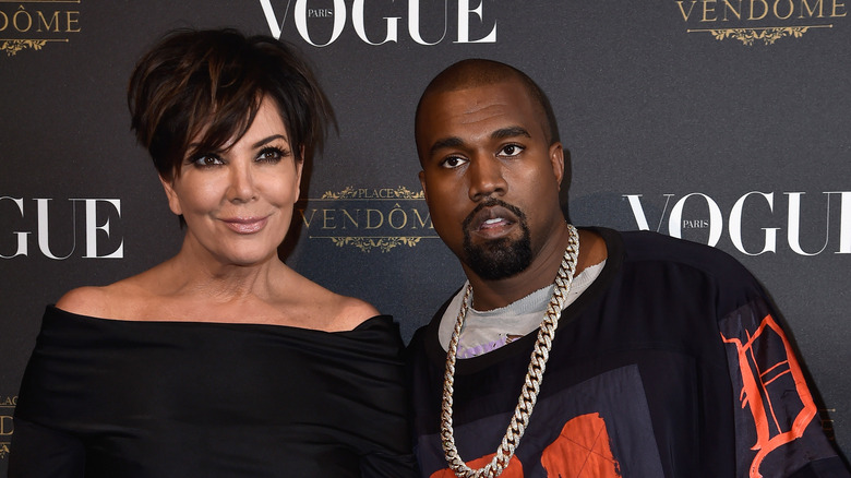 Kanye West with Kris Jenner at an event