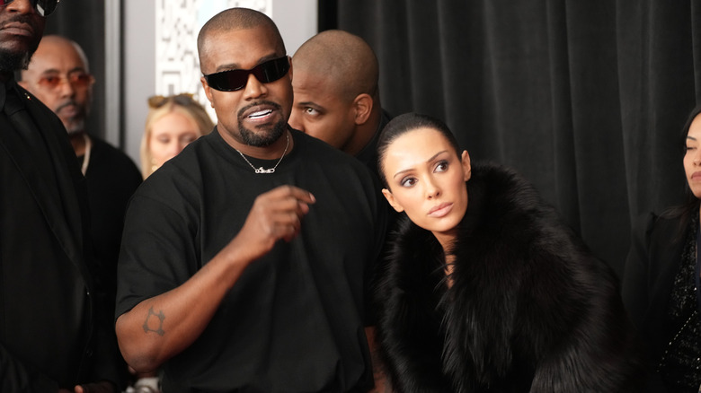 Kanye West and Bianca Censori at the 2025 Grammys red carpet