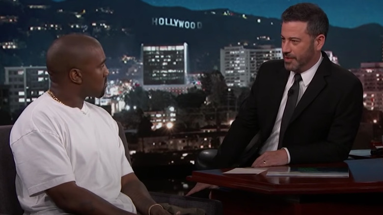 Ye West talking with Jimmy Kimmel on 'Jimmy Kimmel Live!'