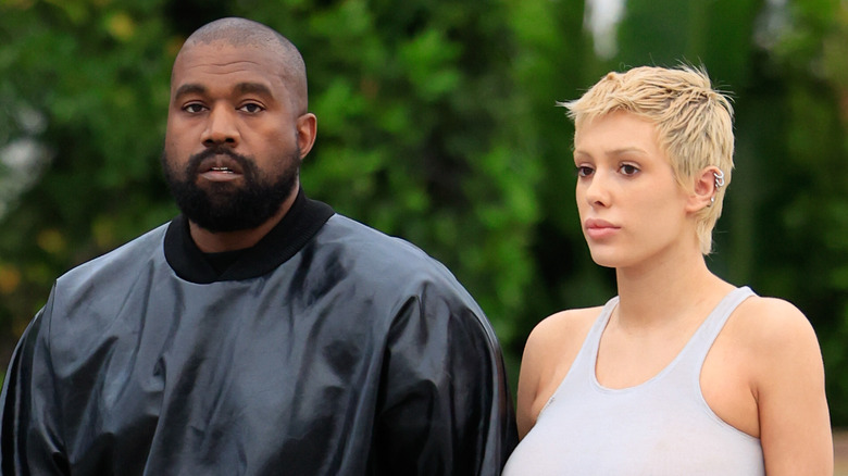 Kanye West, Bianca Censori outdoors
