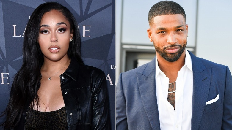 Jordyn Woods, Tristan Thompson posing