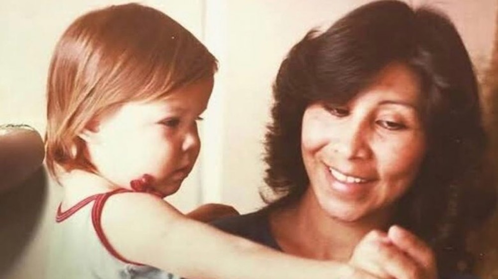 Baby Kat Von D with her mother