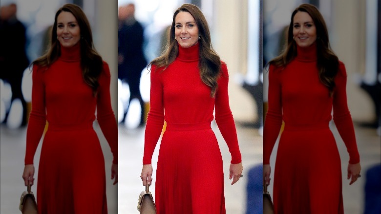 Kate Middleton smiles at a royal outing