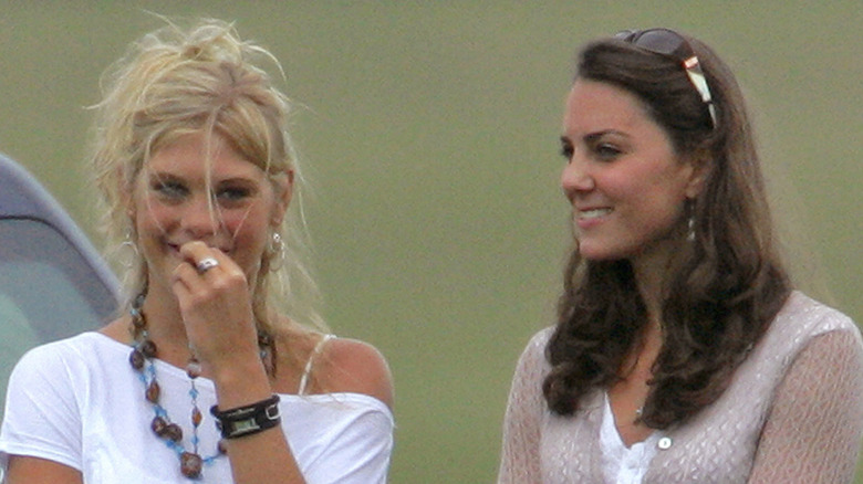 Chelsy Davy and Kate Middleton smiling