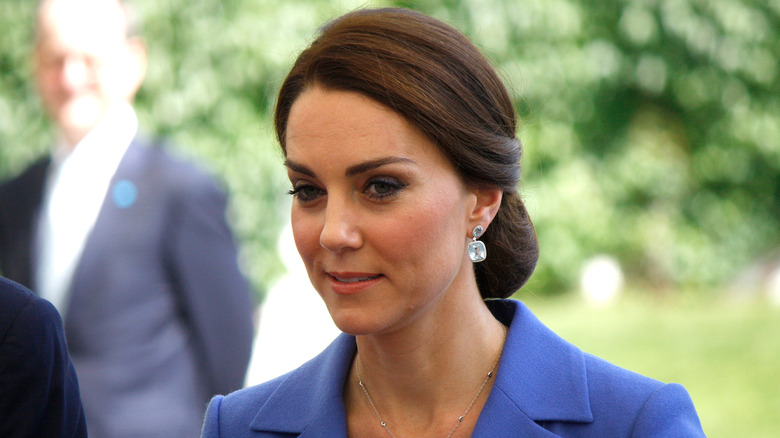 Kate Middleton with a neutral expression