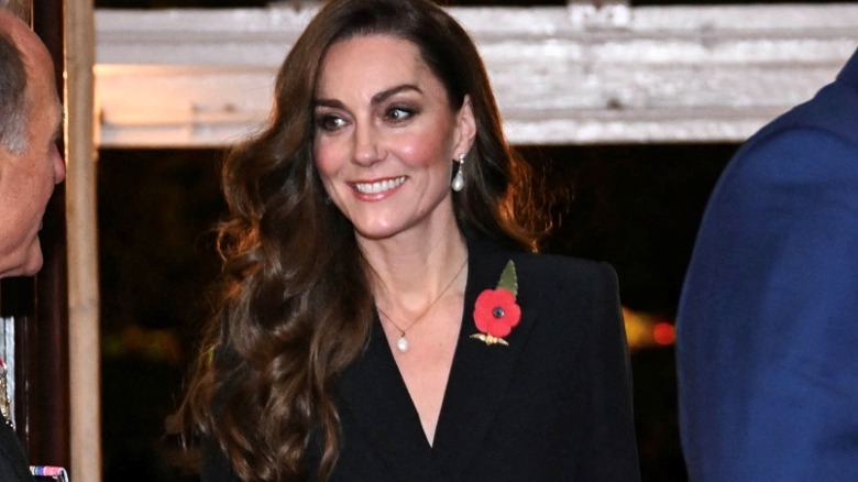 Princess Catherine attends Remembrance Festivities wearing black