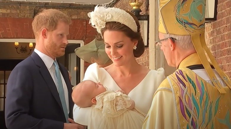 Kate Middleton with a pearl-covered headband