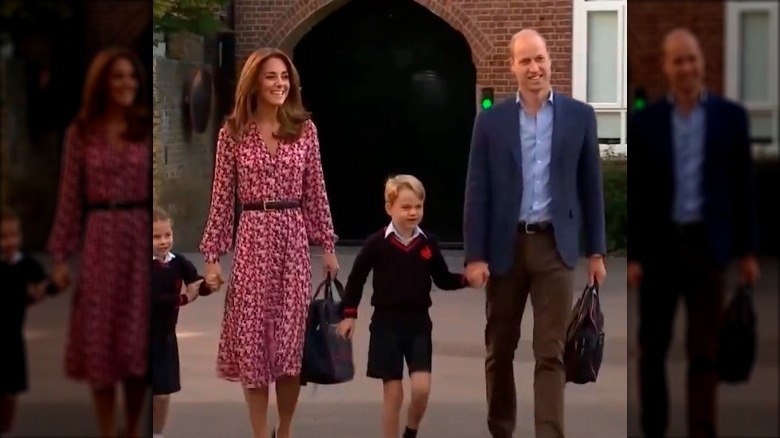 Kate Middleton taking kids to school