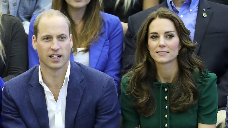 Prince William and Kate Middleton sitting