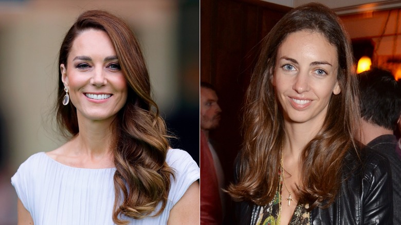 Kate Middleton, left, and Rose Hanbury, right