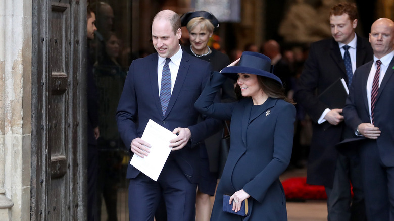 Kate Middleton walks with Prince William