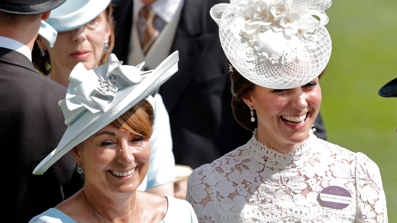 Carole and Kate Middleton at an event 