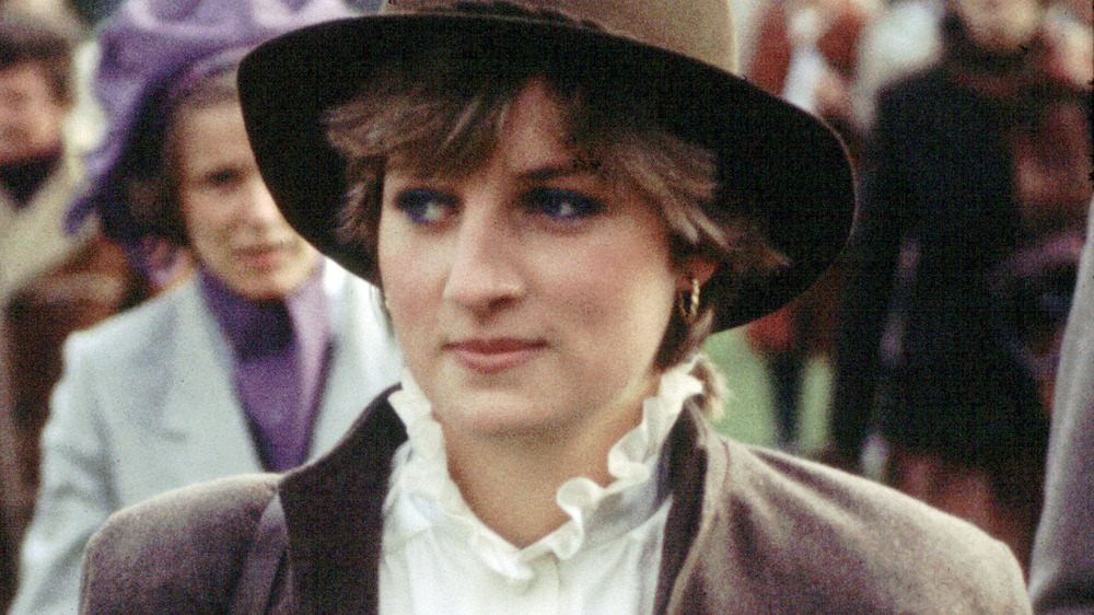 Princess Diana smiling slightly