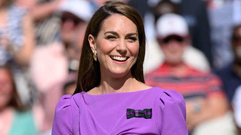 Kate Middleton wearing purple