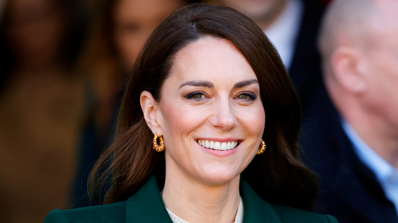 Kate Middleton with a big smile