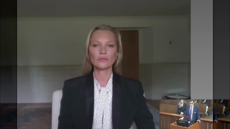 Kate Moss testifying in court